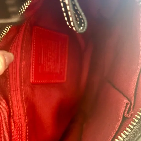 🔥 Vintage COACH Herringbone Wool Hamptons Hobo Bag – Style 1407 – EUC - Picture 8 of 9